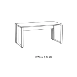Bureaus^Huisenthuis Bureau 180cm Erasmus