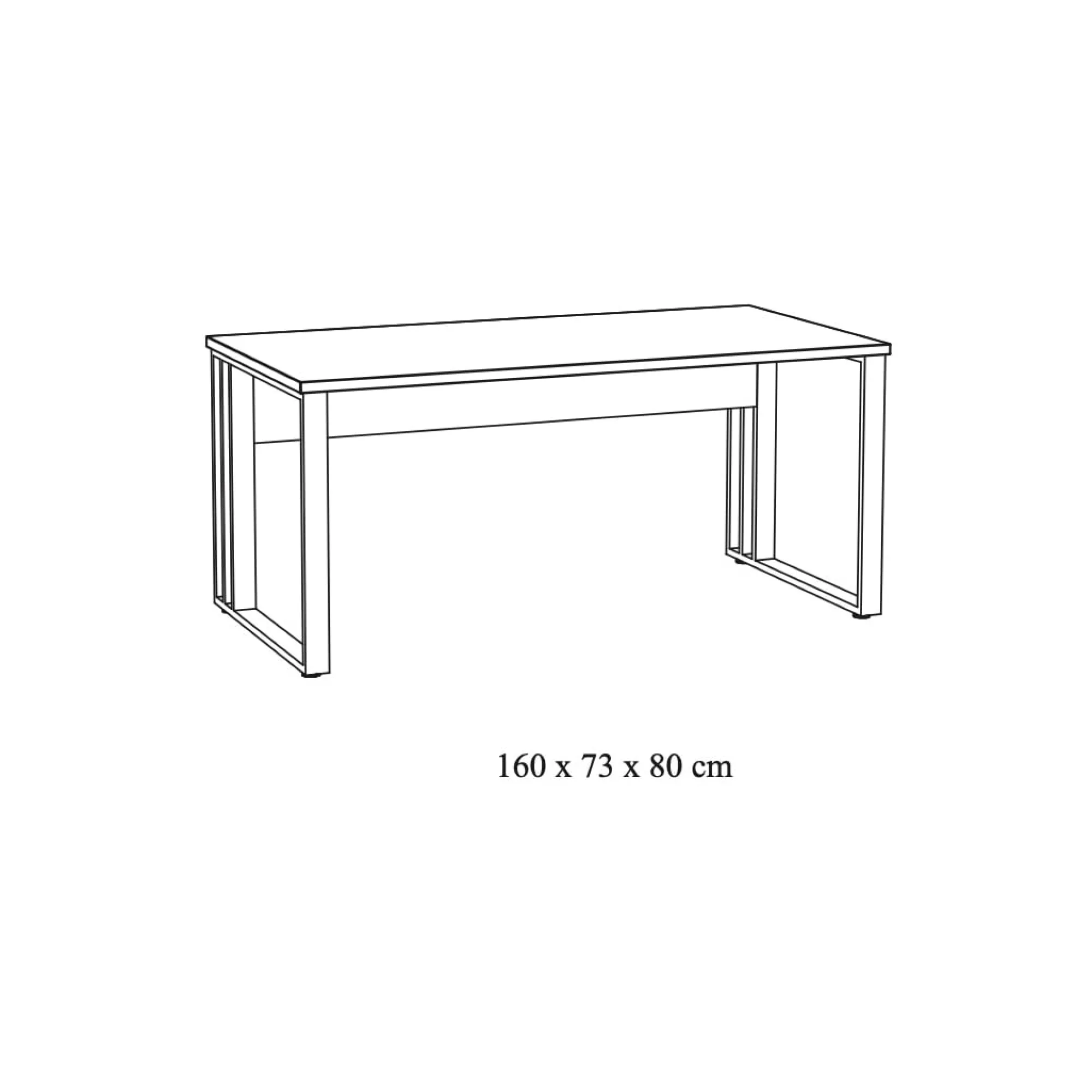 Bureaus^Huisenthuis Bureau 160cm Erasmus