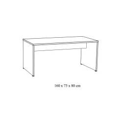 Bureaus^Huisenthuis Bureau Erasmus Eiken 160cm