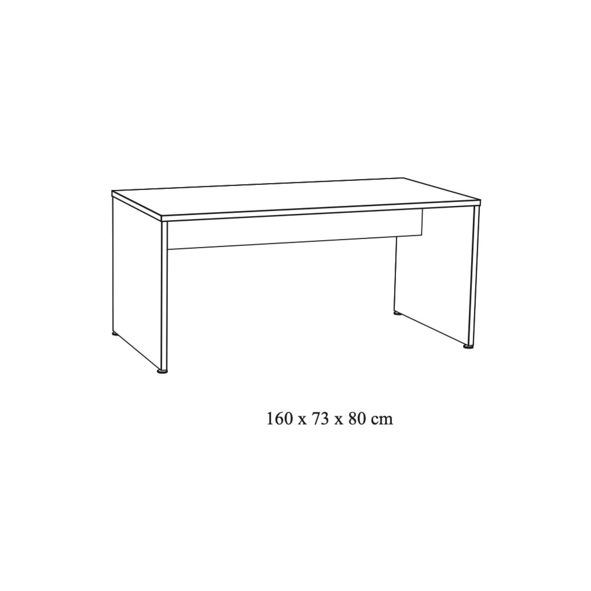 Bureaus^Huisenthuis Bureau Erasmus Eiken 160cm