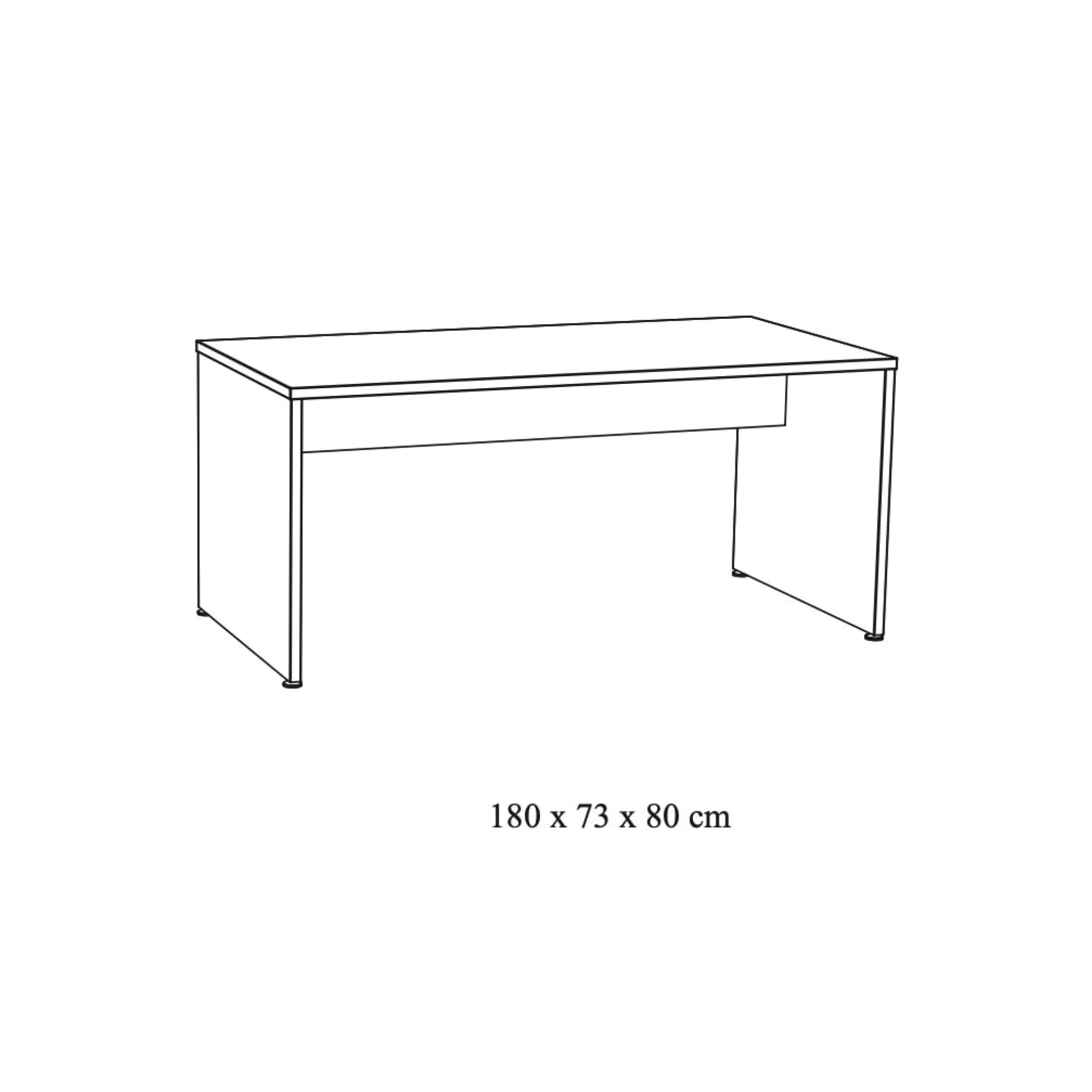Bureaus^Huisenthuis Bureau Eiken 180cm Erasmus