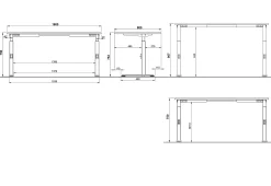 Bureaus^Huisenthuis Bureau Galileo 160 cm Wit