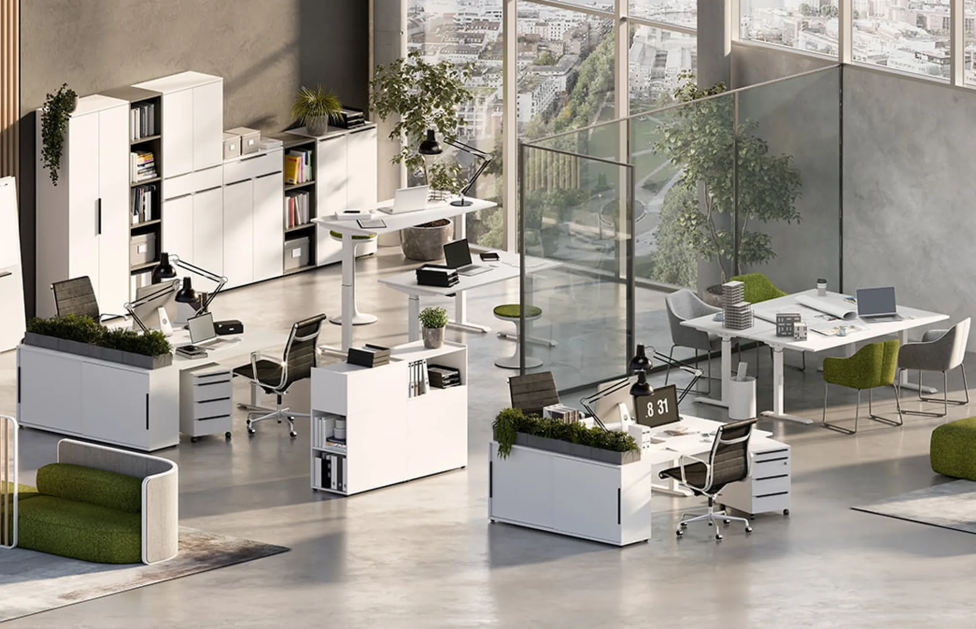 Bureaus^Huisenthuis Bureau Galileo 180 cm Wit