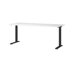 Bureaus^Huisenthuis Bureau Galileo Wit Zwart 180 cm Wit-Zwart