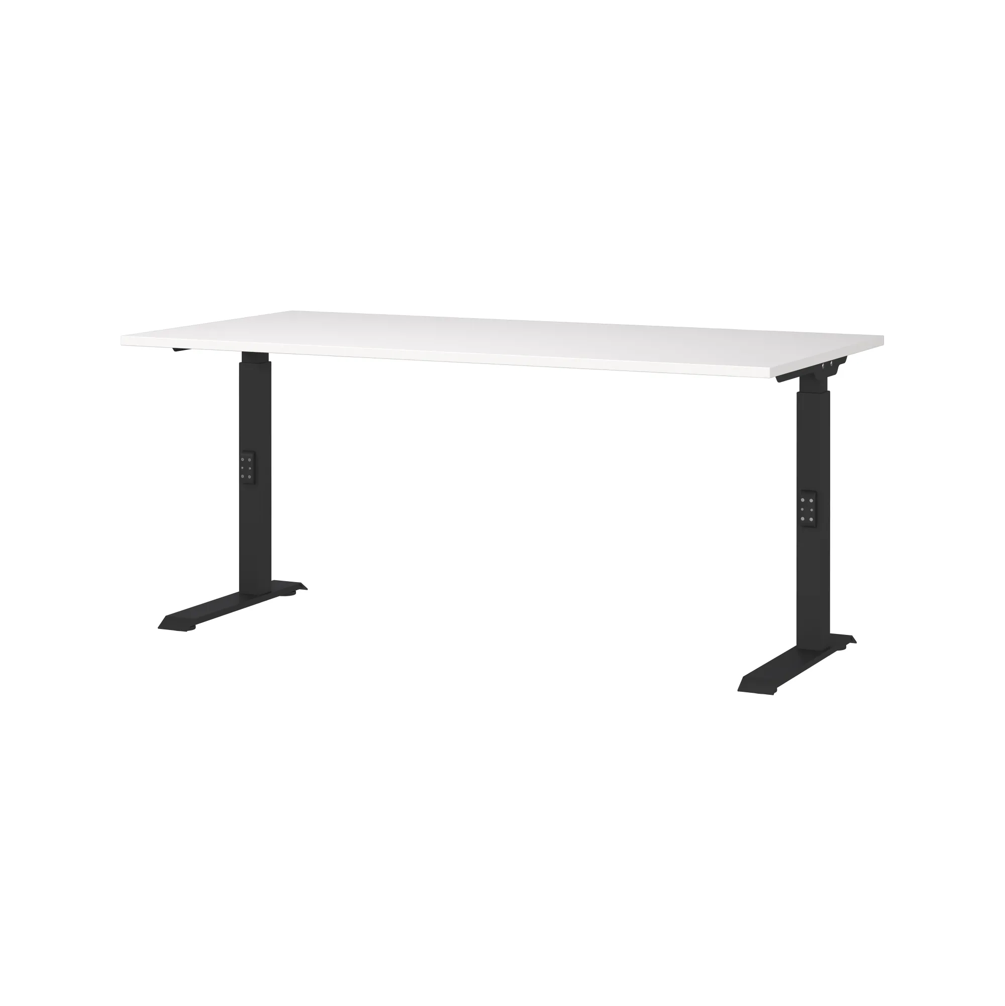Bureaus^Huisenthuis Bureau Galileo Wit Zwart 160 cm Wit-Zwart