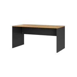 Bureaus^Huisenthuis Bureau Ivory Grafiet Eiken