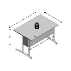Bureaus^Huisenthuis Bureau Nereus 160 cm Wit