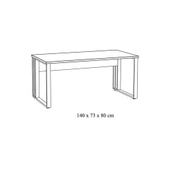 Bureaus^Huisenthuis Bureau 140cm Newton