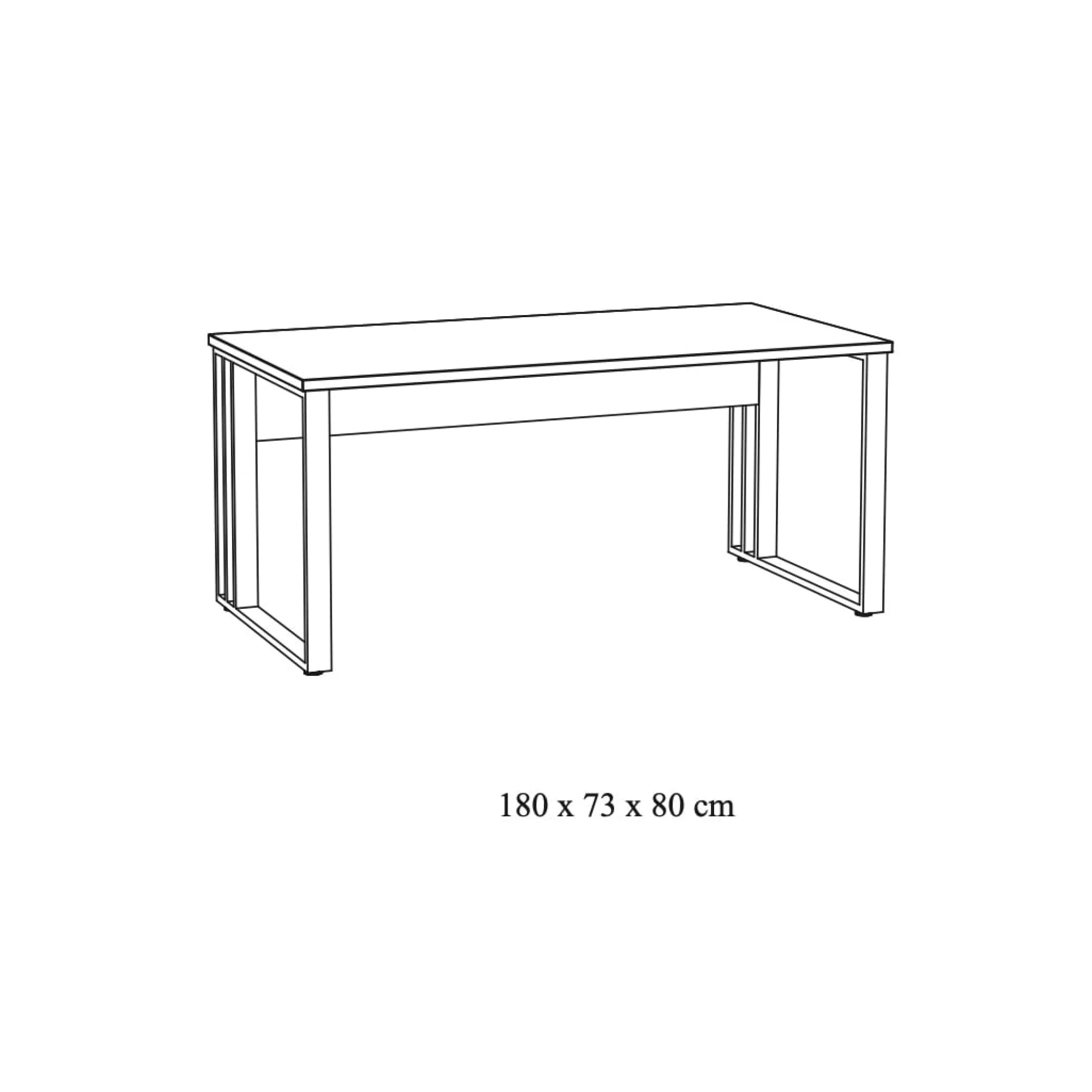 Bureaus^Huisenthuis Bureau 180cm Newton