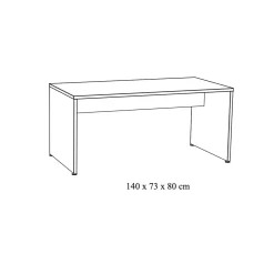Bureaus^Huisenthuis Bureau Eiken 140cm Newton