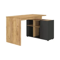 Bureaus^Huisenthuis Bureau Orlando Eiken 120 cm Grafiet