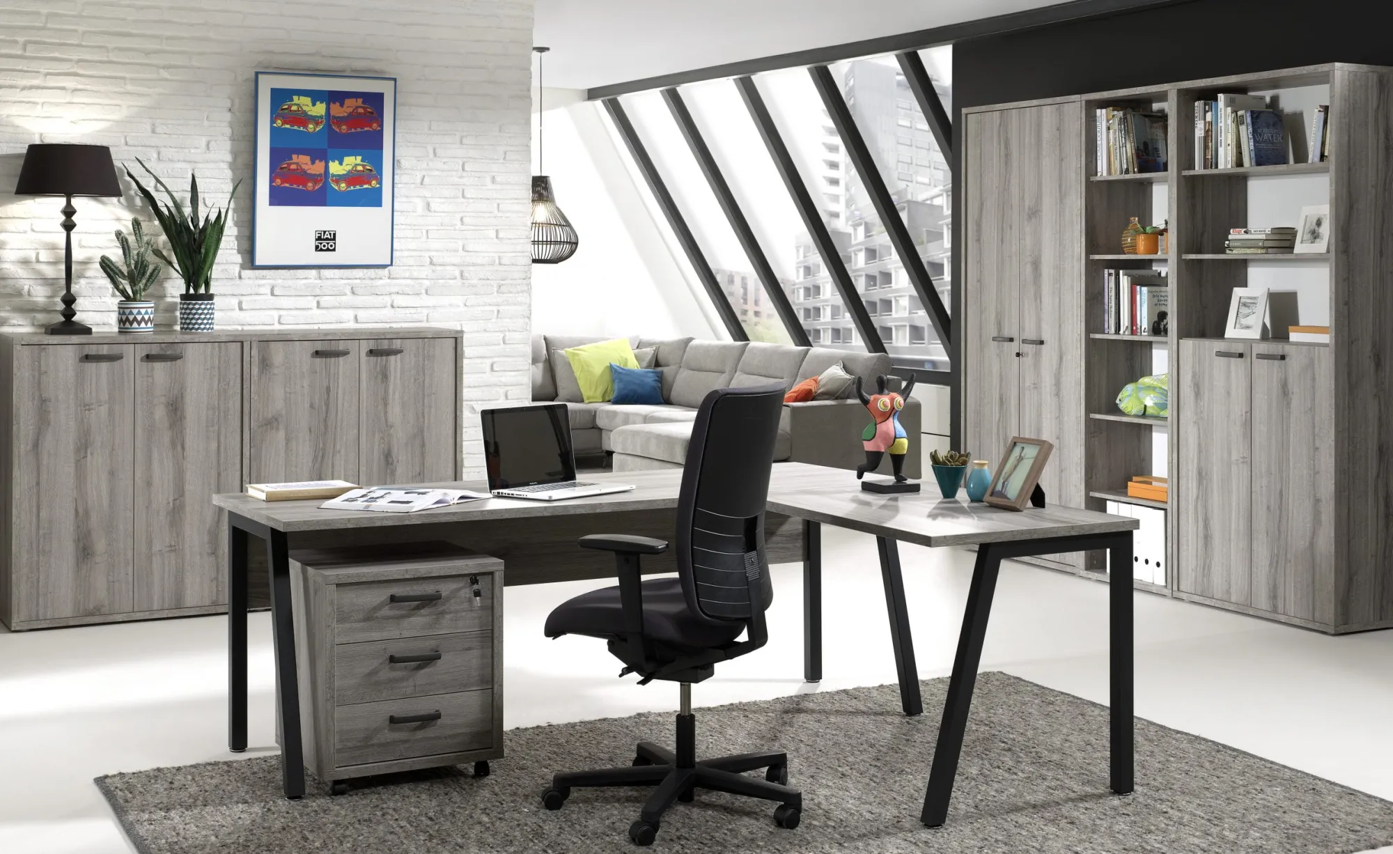 Bureaus^Huisenthuis Bureau Roland-G18 Grijs