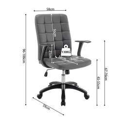 Bureaustoelen^Huisenthuis Bureaustoel Omer Grijs