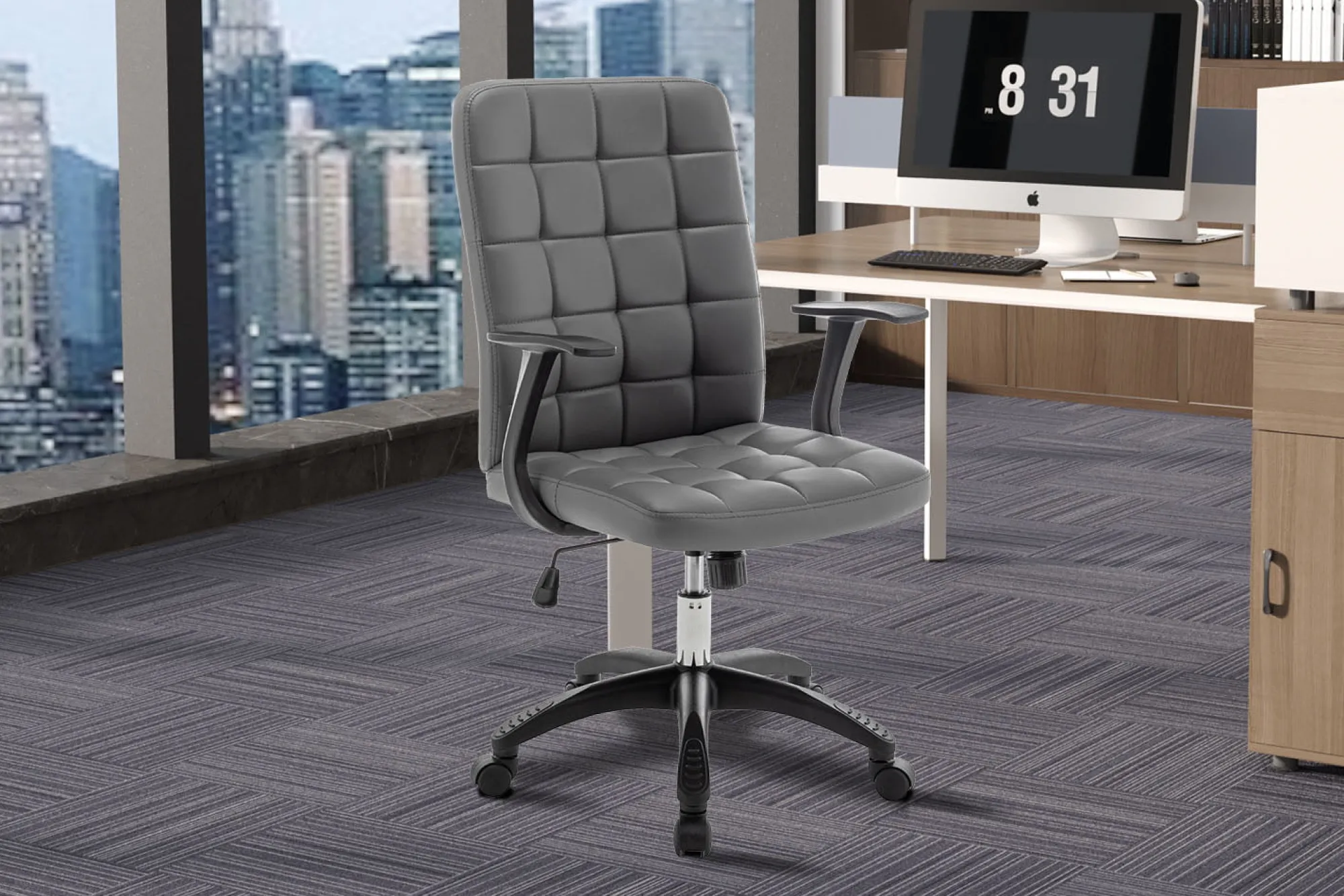 Bureaustoelen^Huisenthuis Bureaustoel Omer Grijs