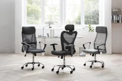 Bureaustoelen^Huisenthuis Bureaustoel Pisa Zwart