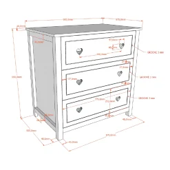 Commodes^Huisenthuis Commode Fenna Wit