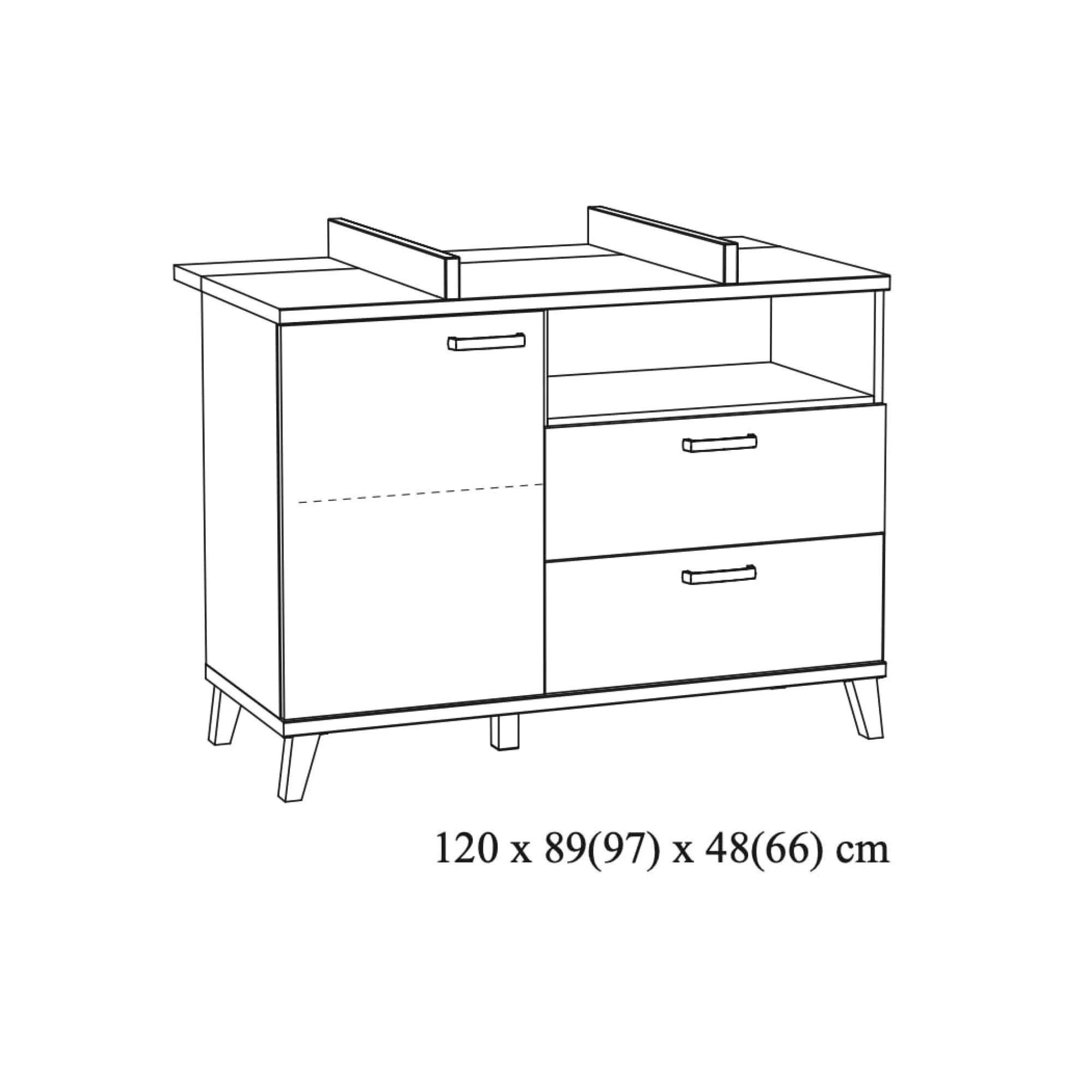 Commodes^Huisenthuis Commode Finn Wit