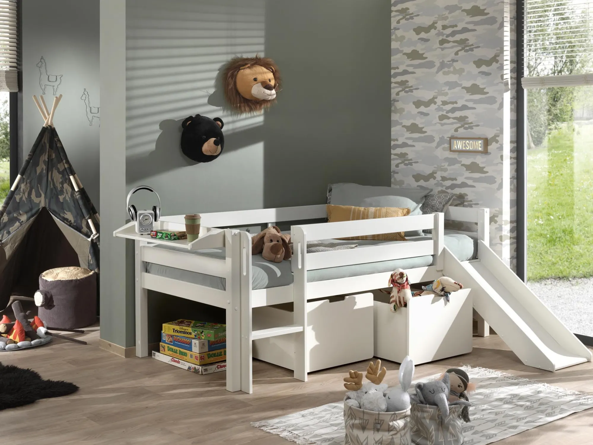 Kinderkameraccessoires^Huisenthuis 2-delige Ladenset Charlie Wit