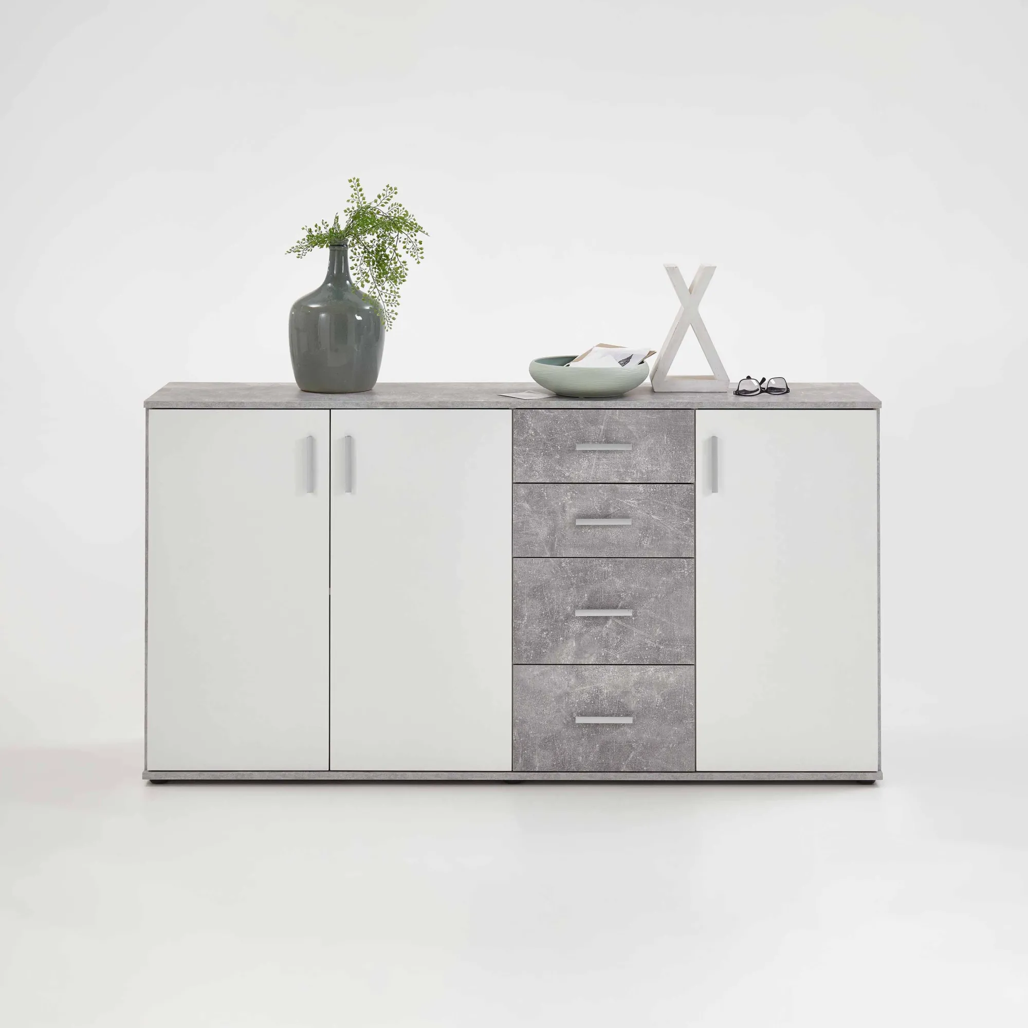 Dressoirs^Huisenthuis Dressoir Ares Beton 160 cm