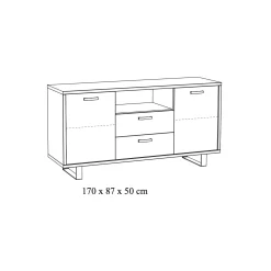 Dressoirs^Huisenthuis Dressoir 170cm Bolivia