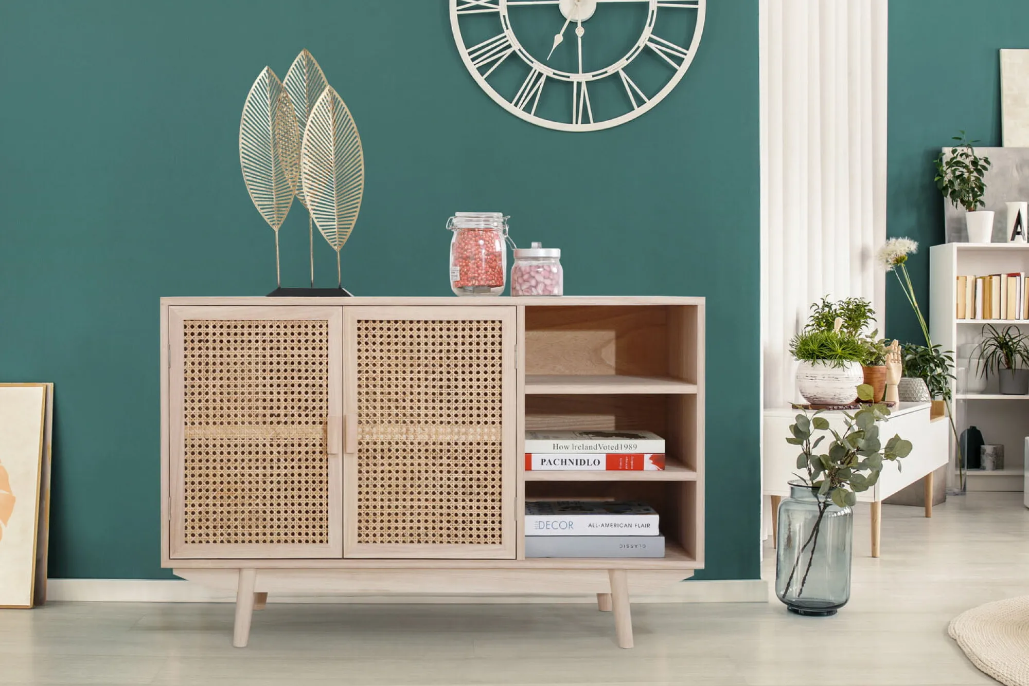 Dressoirs^Huisenthuis Dressoir Freja Rotan 100 cm