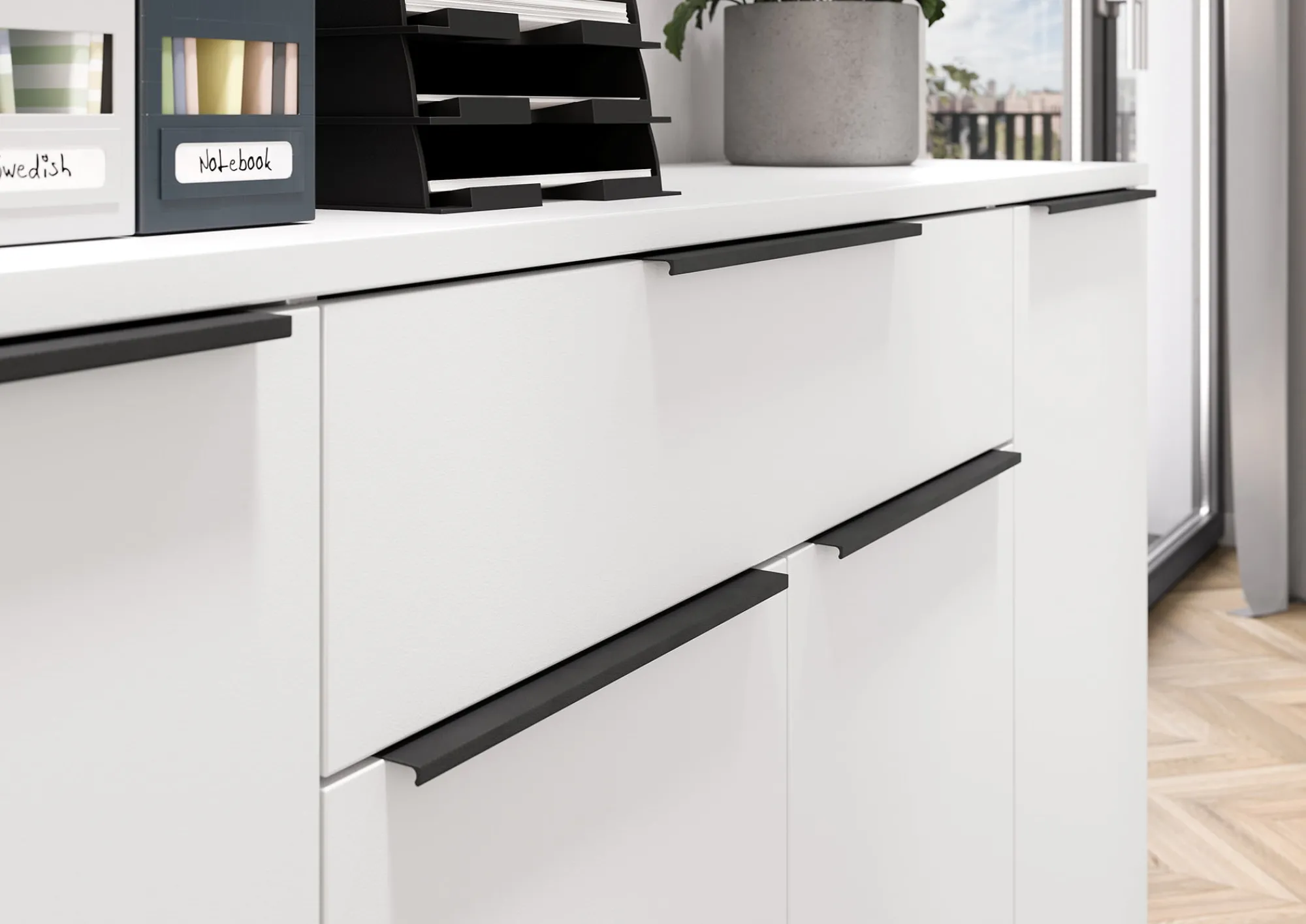 Kantoorkasten|Dressoirs^Huisenthuis Dressoir Galileo Wit