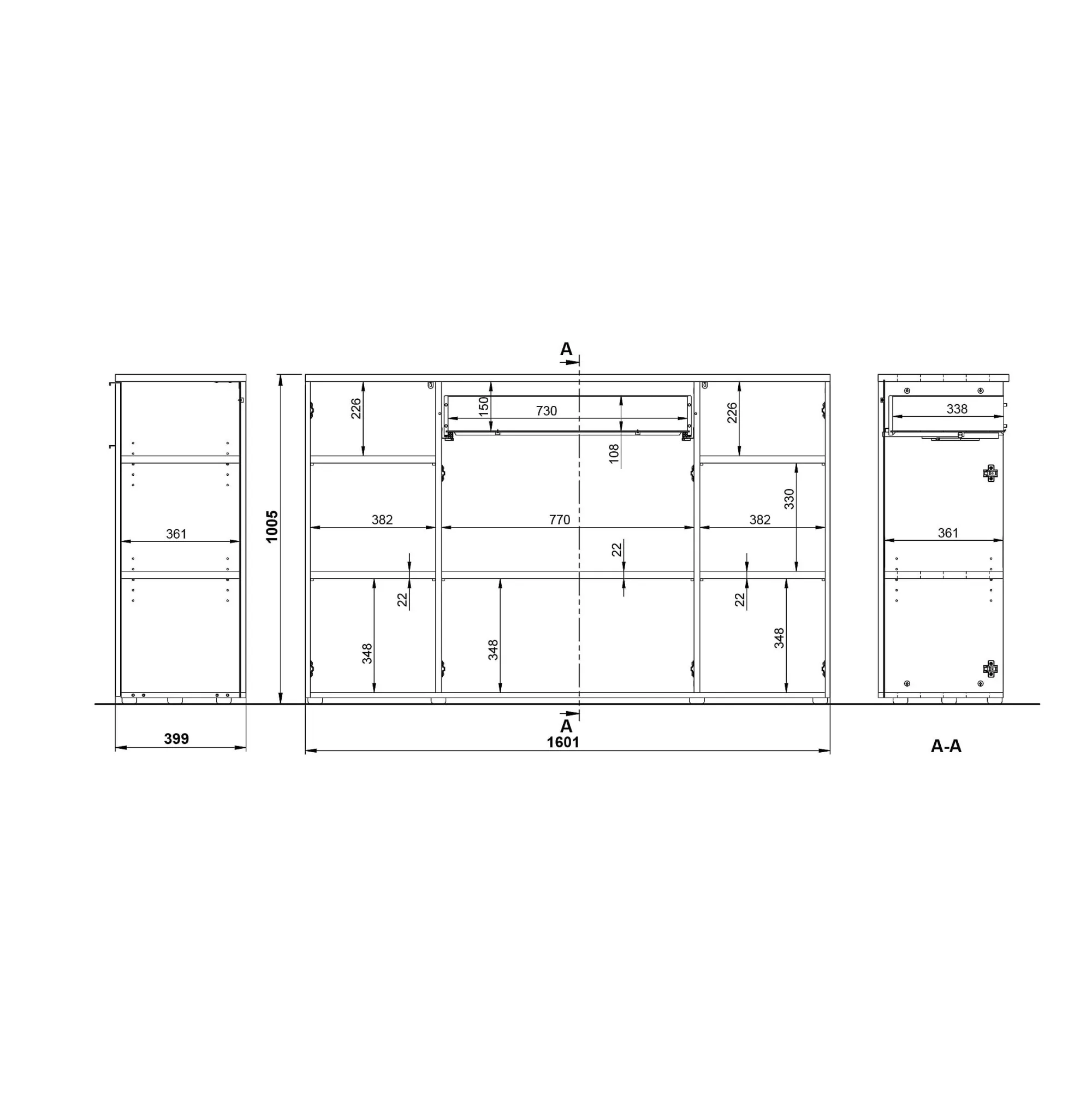 Kantoorkasten|Dressoirs^Huisenthuis Dressoir Galileo Wit