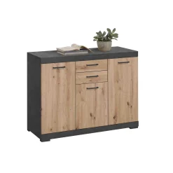 Dressoirs^Huisenthuis Dressoir Hermes 120x50x90 cm Artisan Eiken