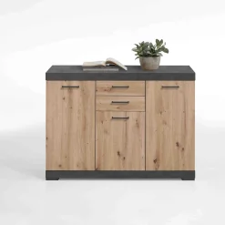 Dressoirs^Huisenthuis Dressoir Hermes 120x50x90 cm Artisan Eiken