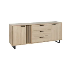 Dressoirs^Huisenthuis Dressoir Myron 216 cm Eiken