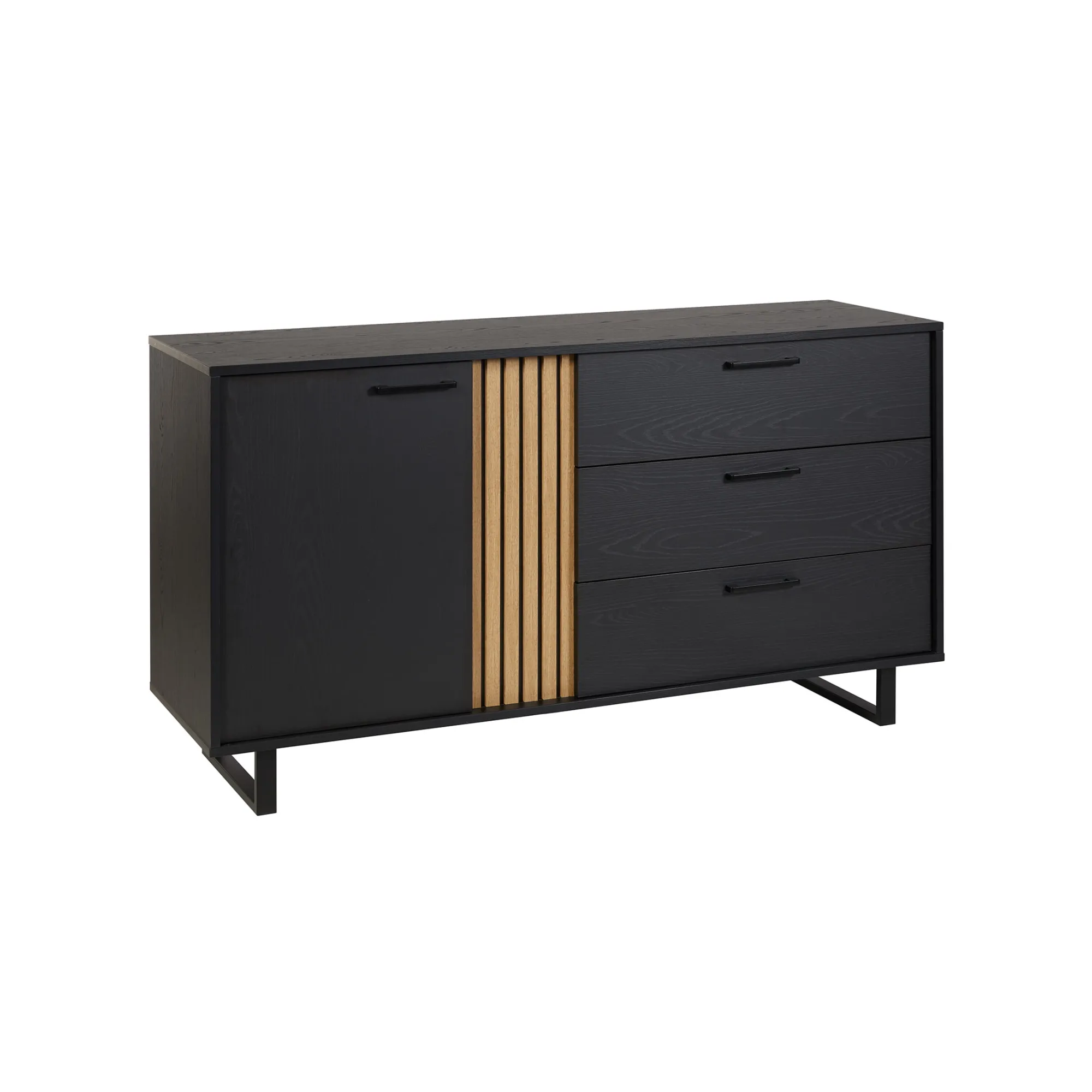 Dressoirs^Huisenthuis Dressoir Myron 164 cm Zwart