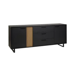 Dressoirs^Huisenthuis Dressoir Myron 216 cm Zwart