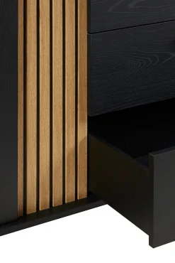 Dressoirs^Huisenthuis Dressoir Myron 216 cm Zwart