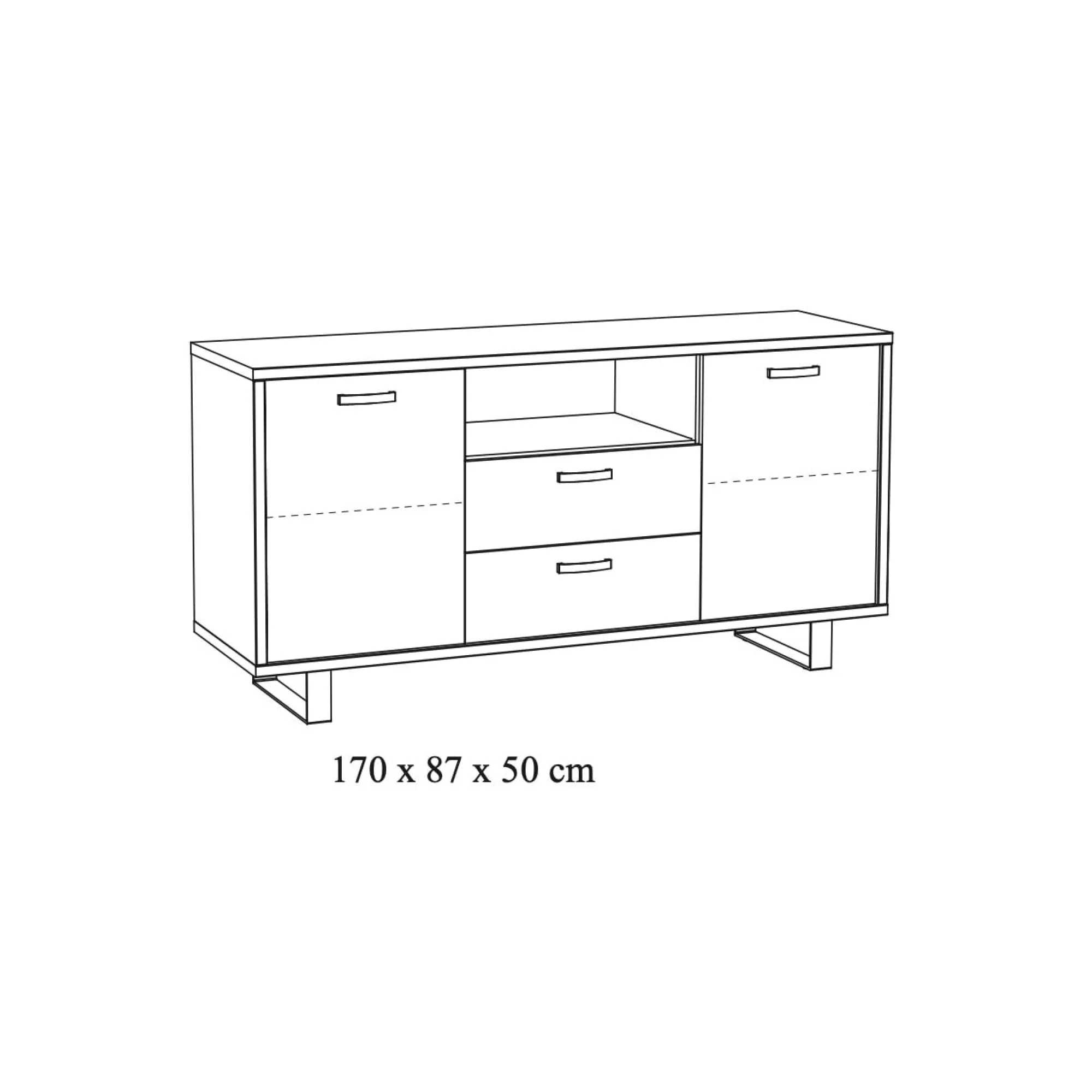 Dressoirs^Huisenthuis Dressoir 170cm Namibia