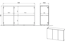 Kantoorkasten|Dressoirs^Huisenthuis Dressoir Orlando 120 cm Kasjmier