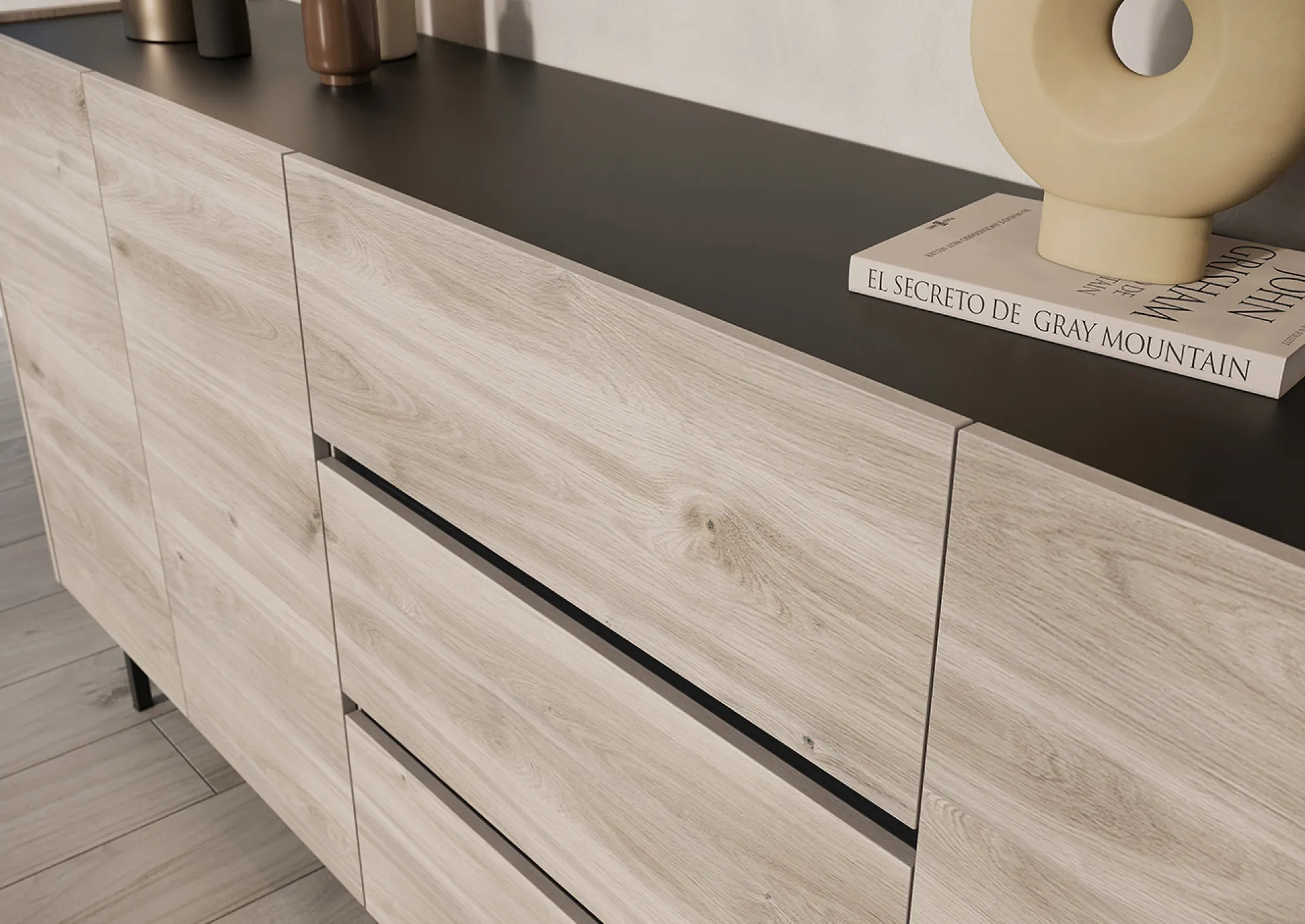 Dressoirs^Huisenthuis Dressoir Paxos Eiken 190 cm