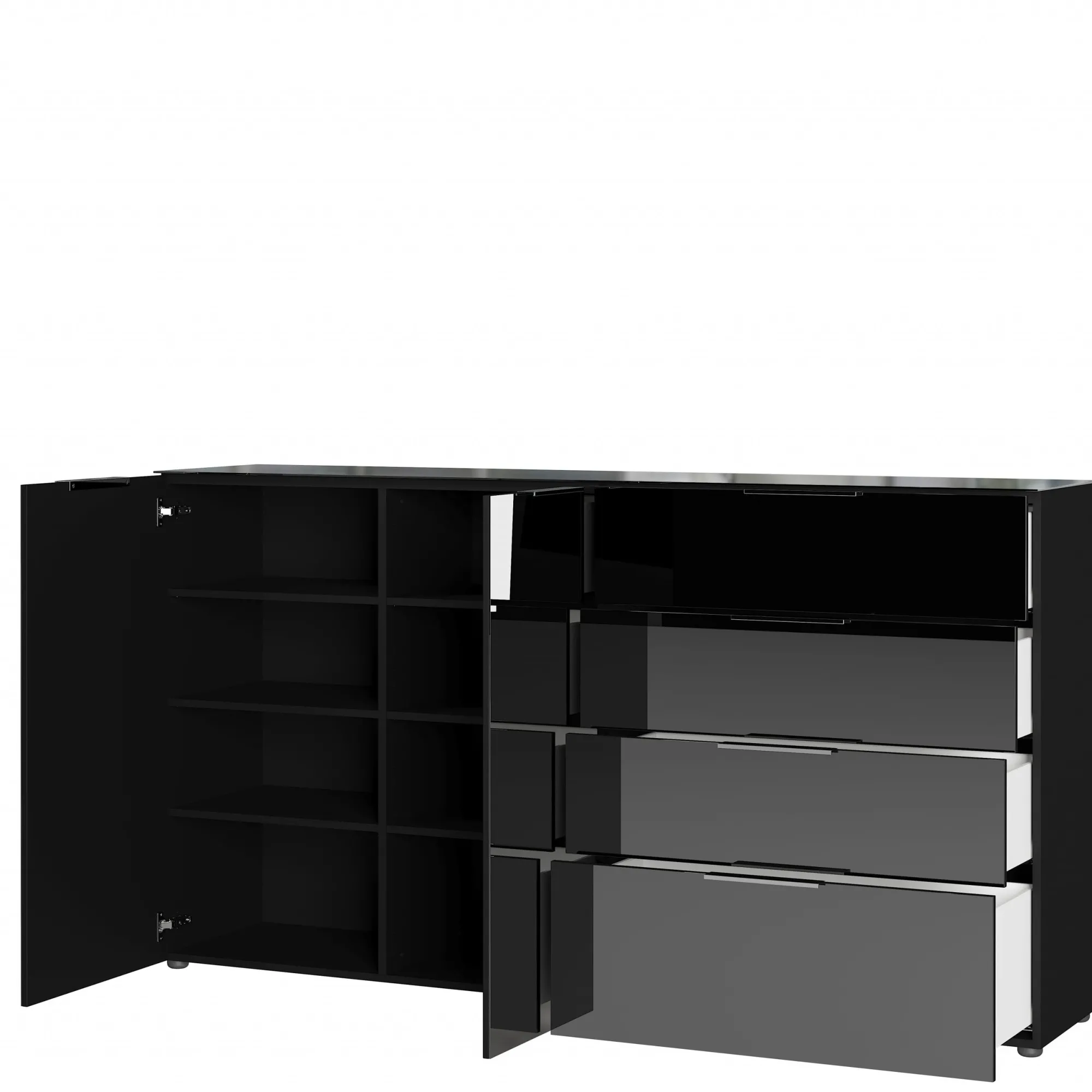 Dressoirs^Huisenthuis Dressoir Sirmione Large Zwart