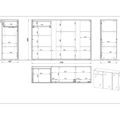 Dressoirs^Huisenthuis Dressoir Taranto Beige