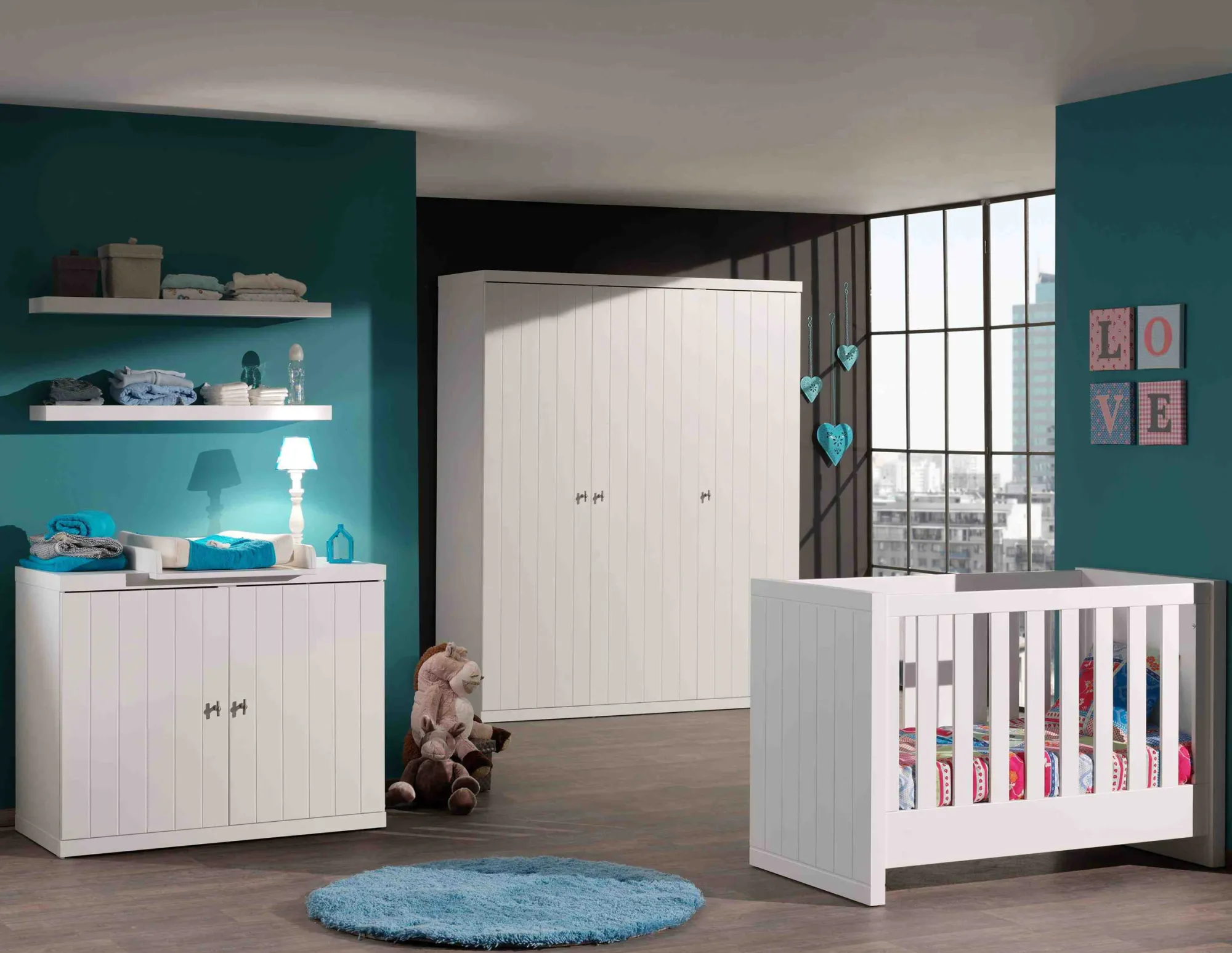 Kinderkamerkasten|Kledingkasten^Huisenthuis Driedeurskast Luuk-W