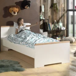 Kinderbedden^Huisenthuis Eenpersoonsbed Dex Wit