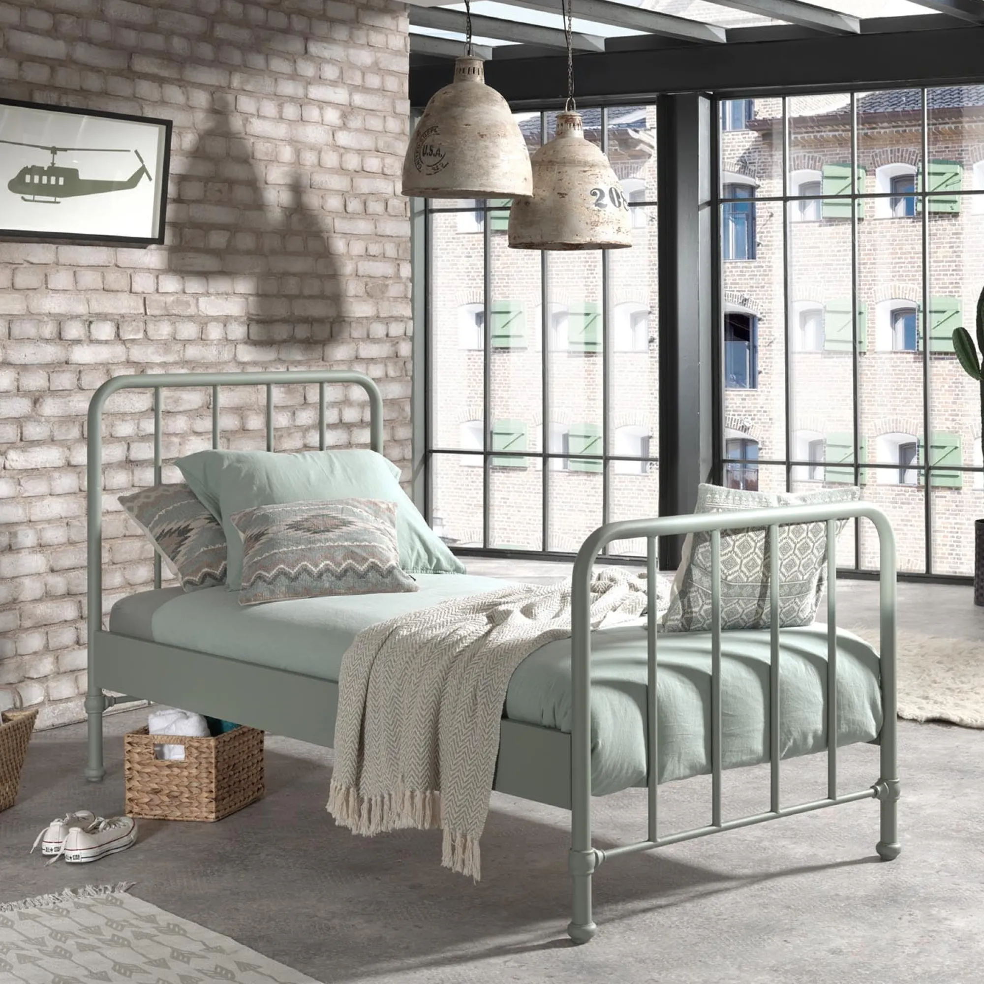 Kinderbedden^Huisenthuis Eenpersoonsbed Jay Groen