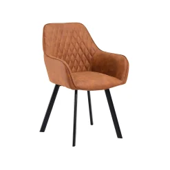 Eetkamerstoelen^Huisenthuis Eetkamerstoel Silves – Set van 2 Bruin