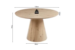 Eetkamertafels^Huisenthuis Eetkamertafel Berber Eiken Rond 120 cm