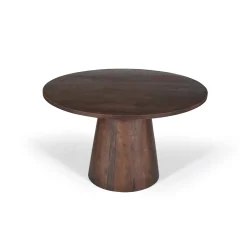 Eetkamertafels^Huisenthuis Eetkamertafel Florance Rond 130 cm Bruin
