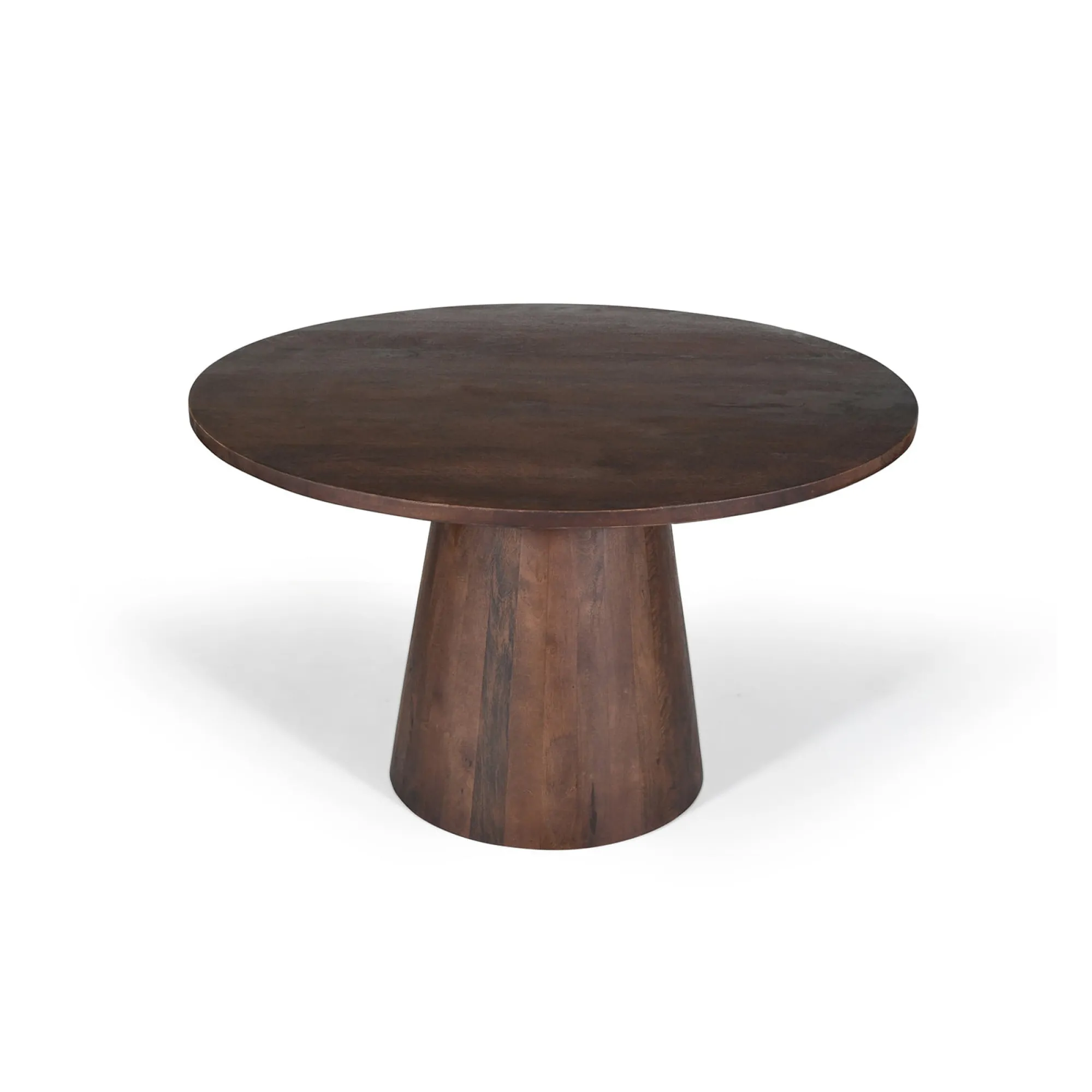 Eetkamertafels^Huisenthuis Eetkamertafel Florance Rond 130 cm Bruin