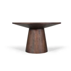 Eetkamertafels^Huisenthuis Eetkamertafel Florance Rond 130 cm Bruin