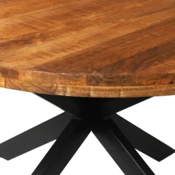 Eetkamertafels^Huisenthuis Eetkamertafel Hendrik 130cm rond Mangolia