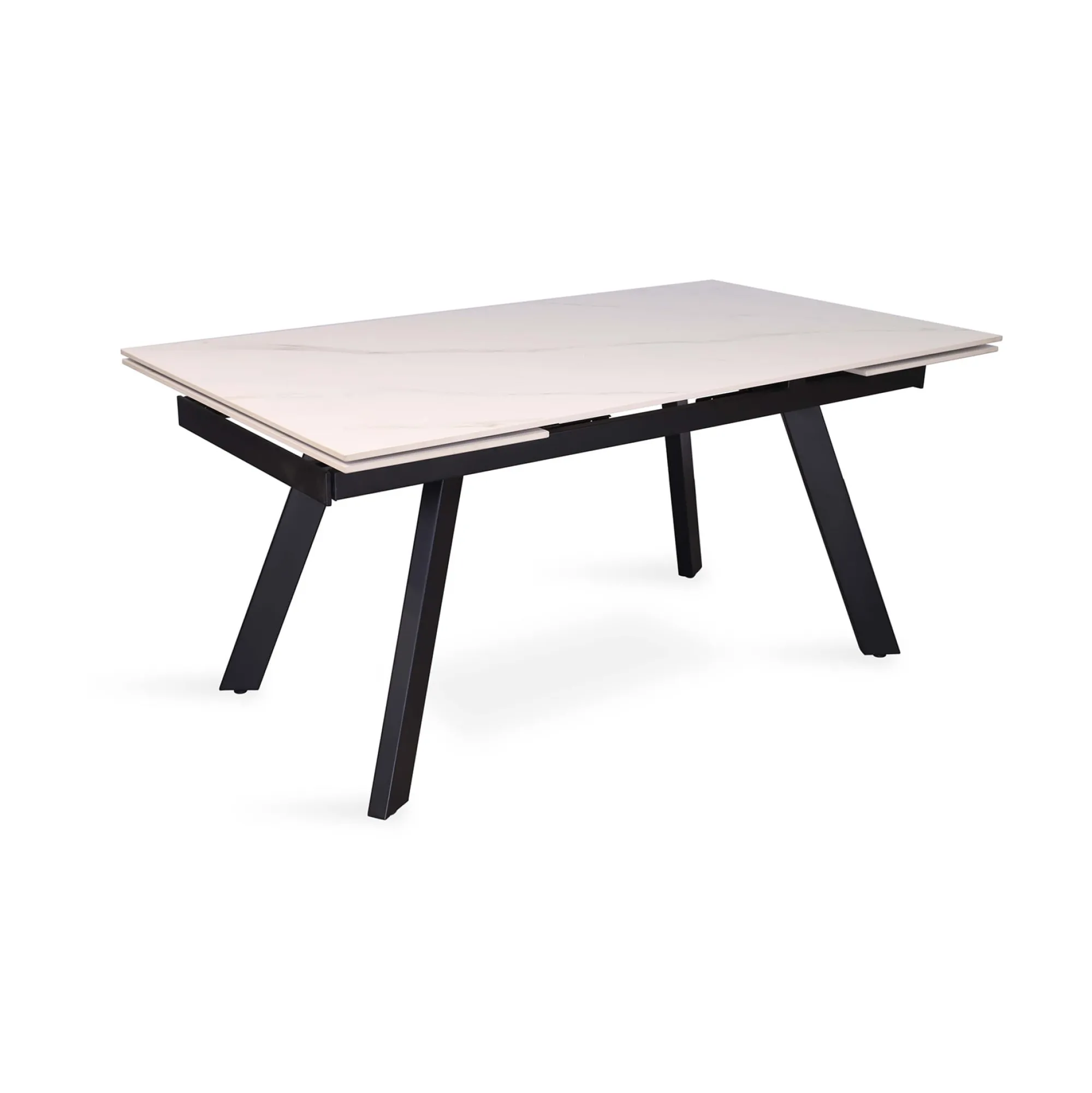 Eetkamertafels^Huisenthuis Eetkamertafel Jef Wit 160-240 cm