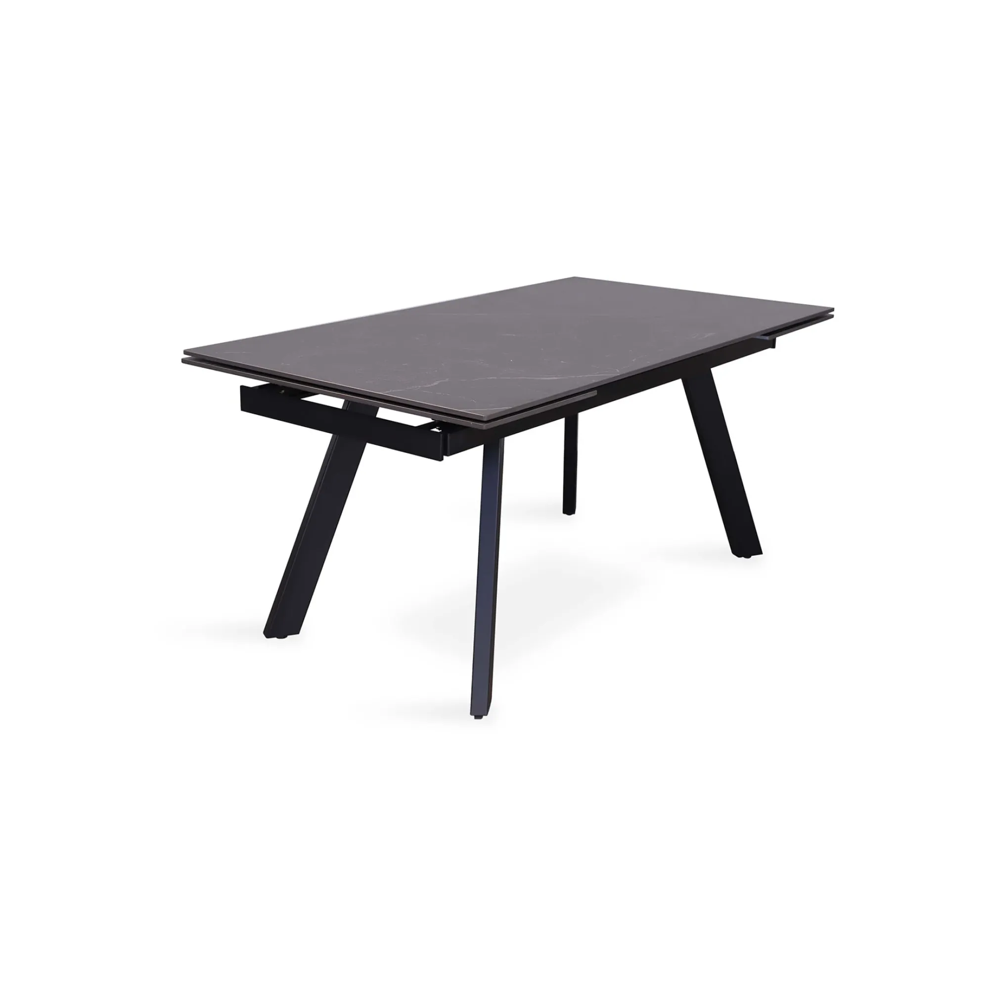 Eetkamertafels^Huisenthuis Eetkamertafel Jef Zwart 160-240 cm