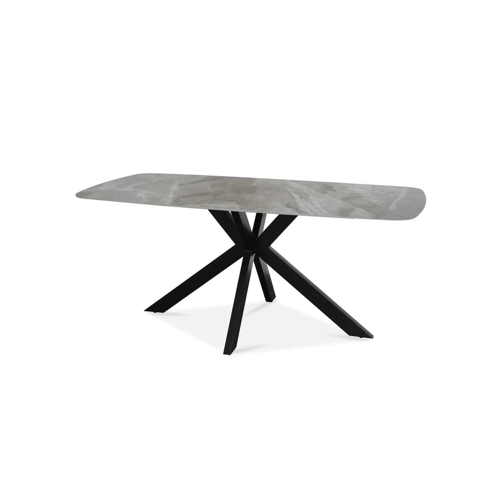 Eetkamertafels^Huisenthuis Eetkamertafel Jody Grijs Glans 180 cm